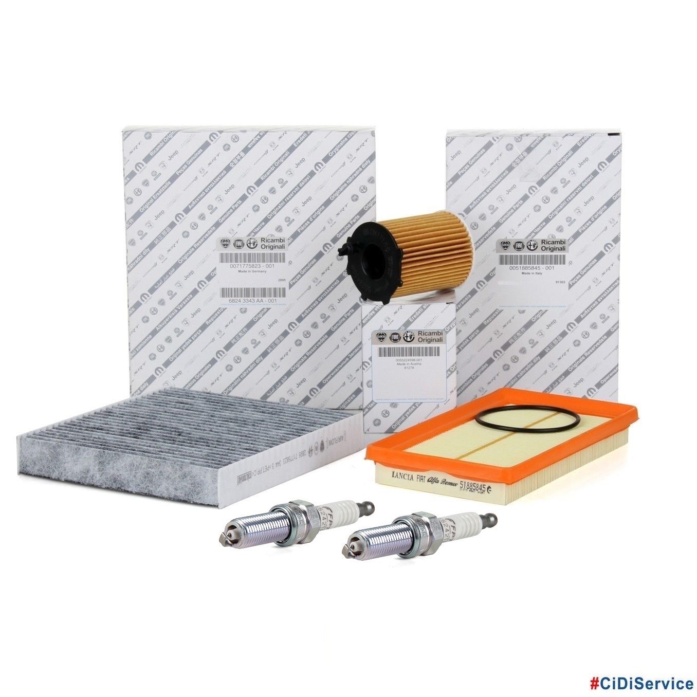Set 3 Filters  Spark Plugs Original Fiat 500 Panda 312 0.9 Twinair Boost 80_105