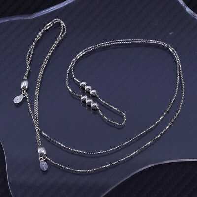 vintage Alex and Ani Italian sterling silver 925 box chain necklace