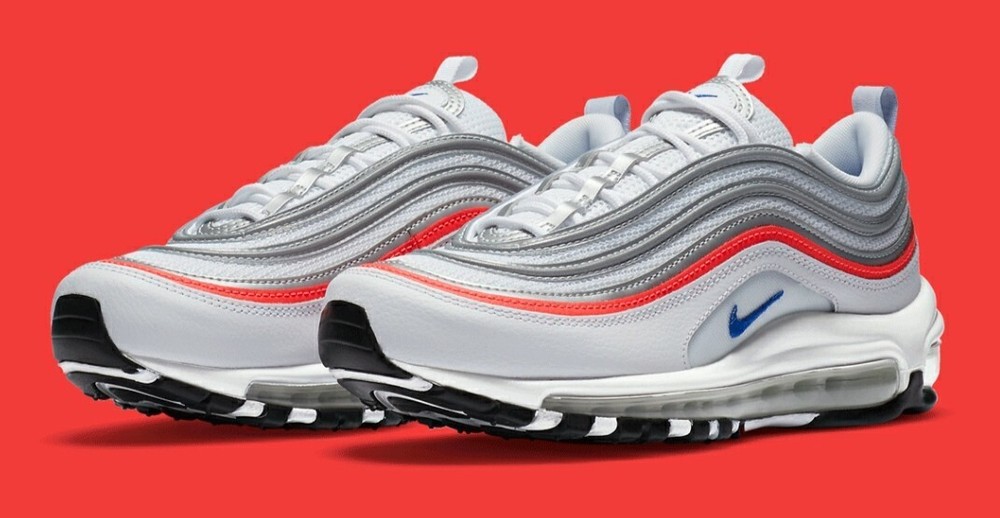 Nike Air Max 97 Essential Flash Crimson Silver Womens Size 7