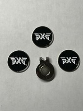  3 PXG Logo Design 1" Coin Style Golf Markers W/BONUS HAT CLIP - A Great Deal 