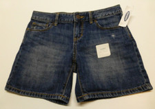 Old Navy Shorts Girls Size 10 Distressed Blue Adjustable Waist Jean Shorts New