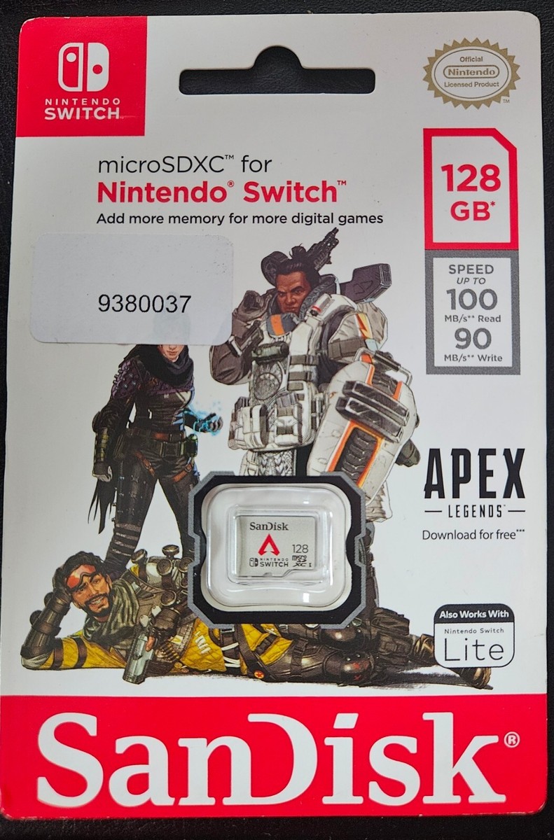Nintendo Switch Memory Card SanDisk 128GB Micro SD XC C10 UK