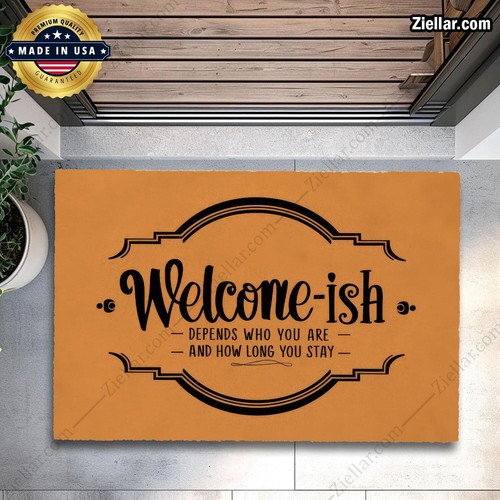 Personalized Funny Welcome-Ish Doormat with Custom Text, Unique Home Decor - Picture 2 of 5