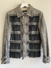 Vintage Gray Harley Davidson Leather Jacket