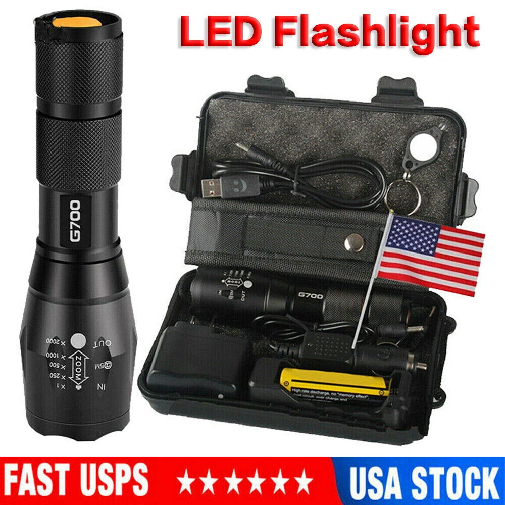 forudsigelse Fabrikant honning 50000lm Genuine Lumitact G700 LED Tactical Flashlight Military Grade Torch  Zoom | eBay