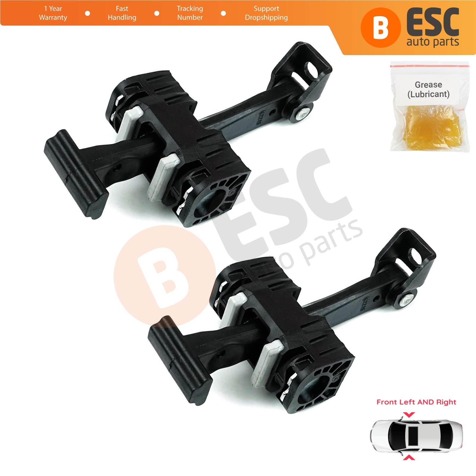 2X Front Door Hinge Brake Stop Check Limiter for BMW 1 E87 2004-2013 5-Door HB