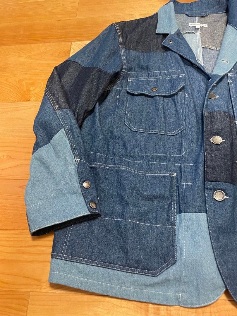 Engineered Garments Denim Patchwork Jacket Manufa… - image 5
