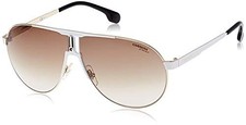 Carrera 1005/S Unisex White Frame Gradient Lens Aviator Sunglasses 66-9-140 165