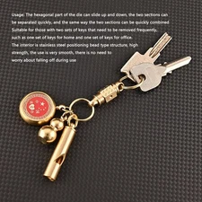 Quick Release Keychain Brass Detachable Pull Apart Key Rings Separate Chain Snap