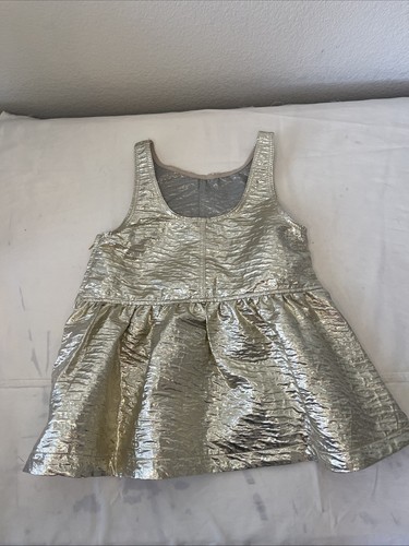 H&M Girls Size 6X Gold Peplum Shirt And Matching Skirt - Picture 3 of 5