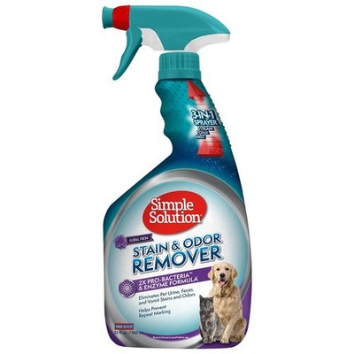 Pet Stain & Odor Eliminator 32 oz Carpet Cleaner Fresh Floral Simple Solution