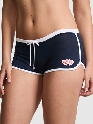 Victoria's Secret PINK - L Blue Cotton Dorm Boyshort Panty Hot Girls Love Tools