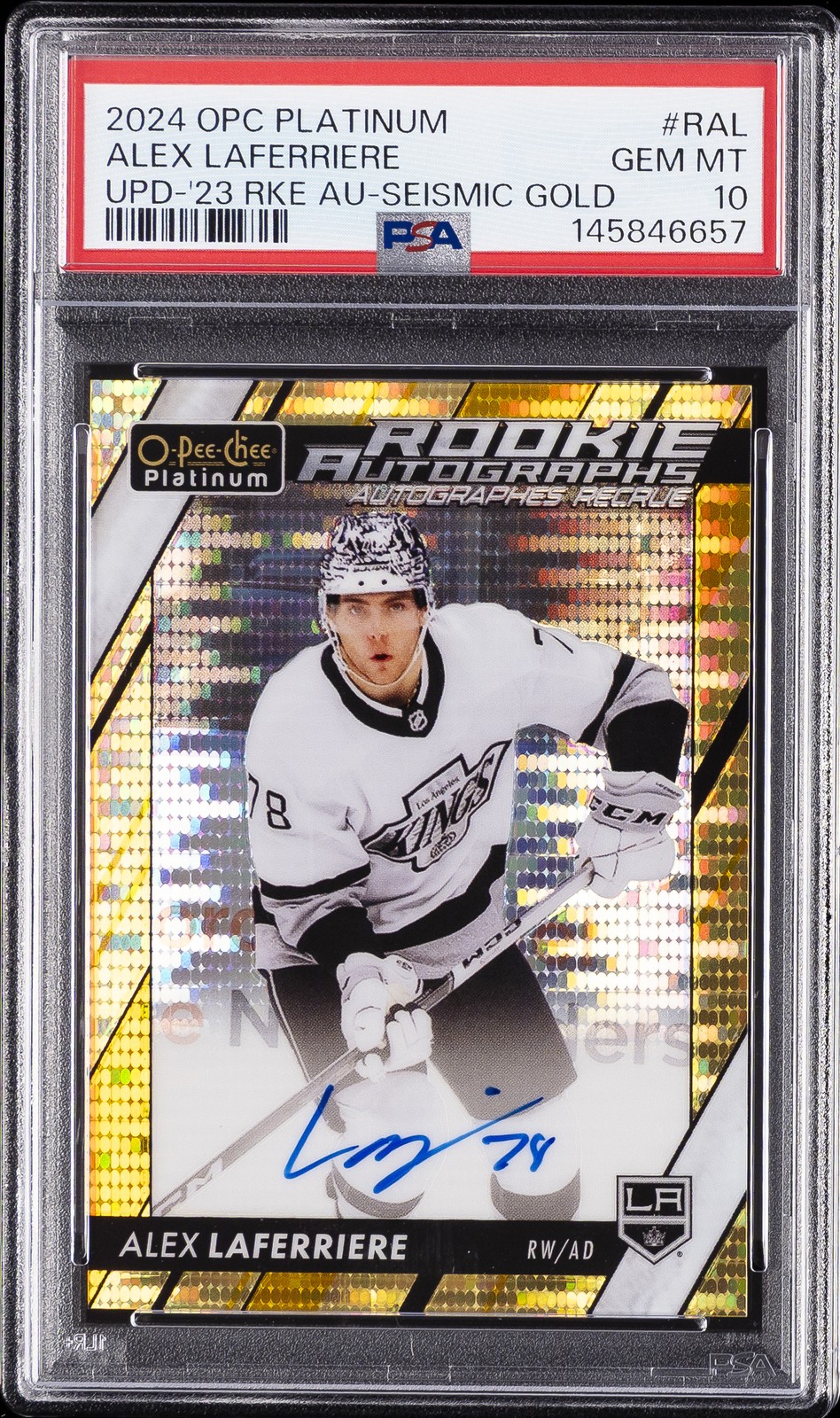 2024-2025 O-PEE-CHEE PLATINUM UPDATE AUTO #RAL ALEX LAFERRIERE 11/25 PSA 10
