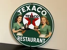 Hi Gloss Texaco Gasoline Restaurant Pinup Girl Vintage  Style Metal Sign