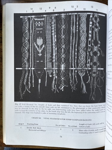 The Craft of Macrame - Vintage 1972 Patterns - Many Knots - Wall Hanging Project - Picture 4 of 4