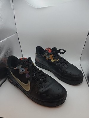 Nike Air Force 1 React 'Black Iridescent' CN9838-001 Men's Shoes 9.5, Good Cond