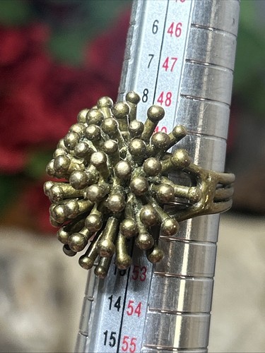 53. Vintage Pal Kepenyes STYLE Bronze Starburst Ring 5.25s, 10.8g - Afbeelding 20 van 24