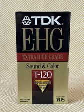 TDK E-HG T-120 Extra High Grade VHS Blank Tape - SEALED