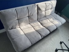 Stone Grey 3-Seater Sofa Bed