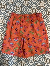 Wonder Nation Boys Flamingo Swim Shorts L 10-12 Drawstring Pockets