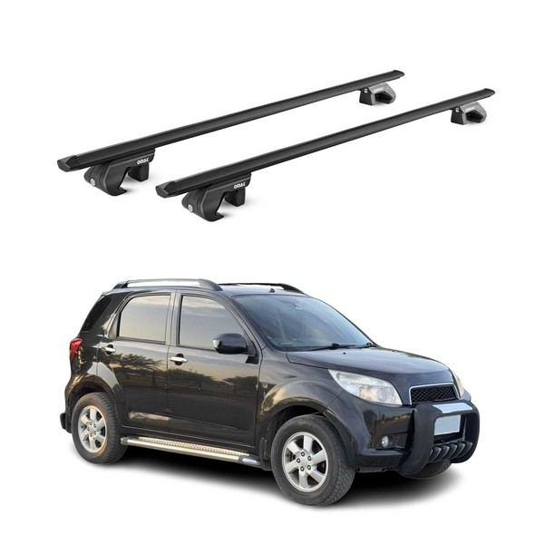 DachträGer GrundtäGer FüR Daihatsu Terios 2006-2017 90Kg Alu Schwarz 2 Tlg ABE-image