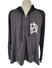 WWE Dean Ambrose Unstable Hoodie Mens 2XL Gray Full Zip Shield Wrestling