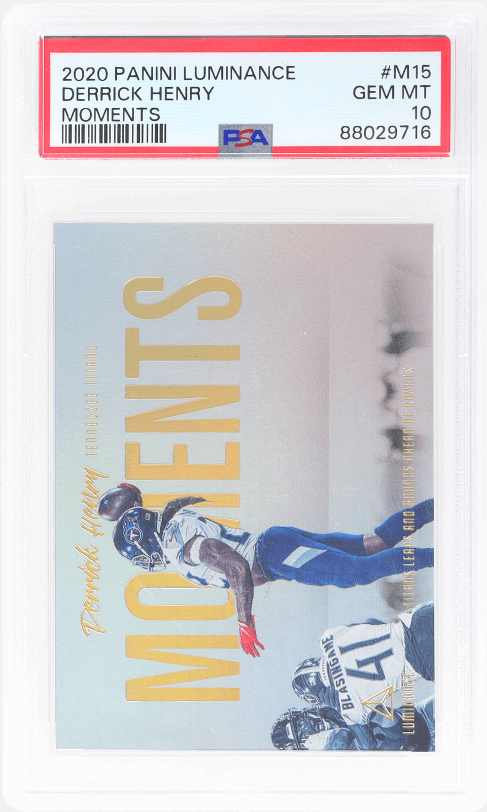 2020 Panini Luminance Derrick Henry Moments #15 PSA 10