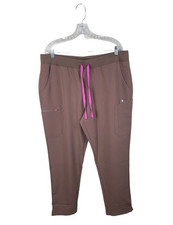 NEW Figs Yola Tall Skinny Scrub Pants Smokey Taupe Women's Size XXL/T Nursing