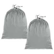 2Pack Dust Bags for Handbags, 19.3x23.7" Cotton Dust Cover Storage Bags, Grey