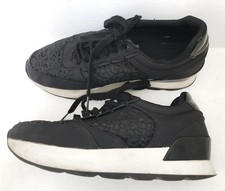 ZARA Black Leopard Animal Print Trainers ~ UK 5 EU 38 ~ Chunky Platform Sole VGC