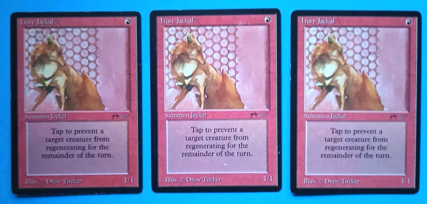 Magic the Gathering MTG Arabian Nights HURR JACKAL X 3 ( 2 LP/EX & 1 MP)  C 1993