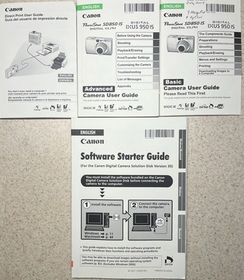 Canon Digital IXUS 950 IS Manuals