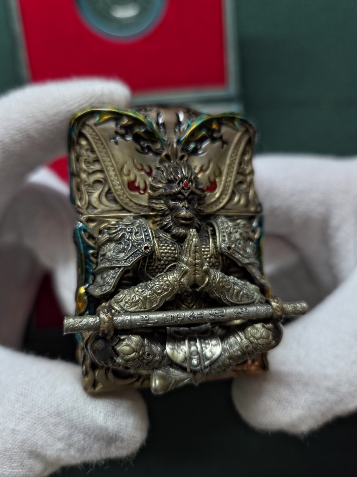 Custom Sun Wukong Zippo Case Heavy Armor Monkey King 3D Reli