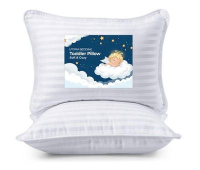 Utopia Bedding Toddler Pillow White 2 Pack 13X18 Pillows For Sleeping Soft And