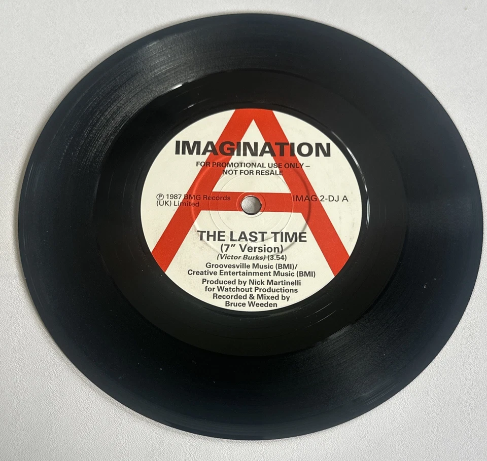 IMAGINATION - THE LAST TIME (7" VERSION). ( UK, 1987, PROMO, RCA, IMAG 2-DJ) EX - Image 2 of 4