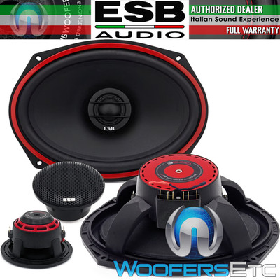 ESB AUDIO 3.69K2.5 6''x9'' 120W RMS 4-OHM COMPONENT SPEAKERS + 2.5'' WIDE-RANGE NEW