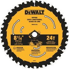 DEWALT Circular Saw Blade, 8 1/4 Inch, 24 Tooth, Framing DW3182 