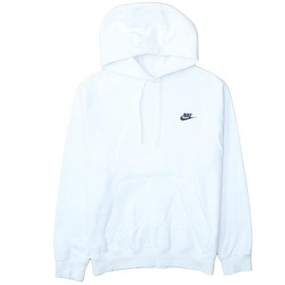 Nike Herren Weiß Pullover Hoodie M Fleece Logo Sportswear