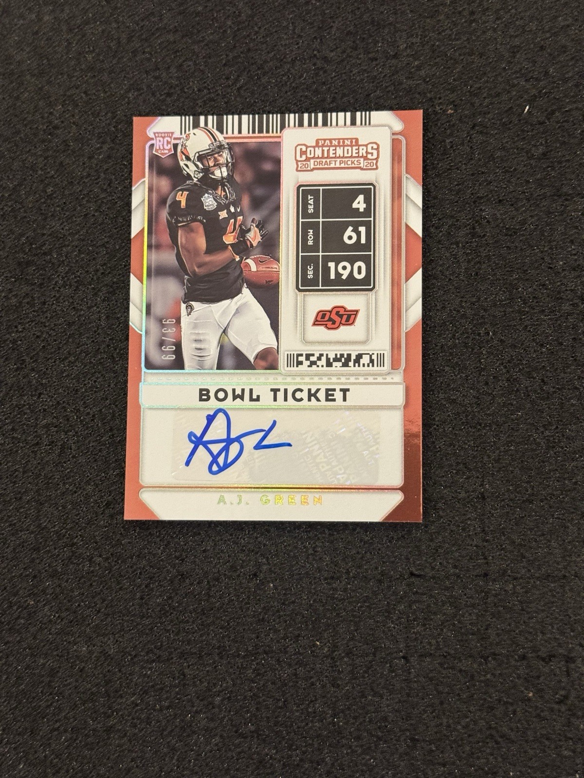 2020 Panini Contenders Draft Picks #237 A.J. Green College Ticket Auto /99