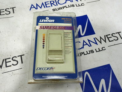 Leviton Decora R04-6621-PI Dimmer Ivory 600W Dimmer Sureslide Single pole