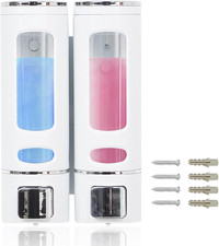 Shampoo Dispenser for Shower Pump Wall Mounted, Refillable Shampoo and Condition