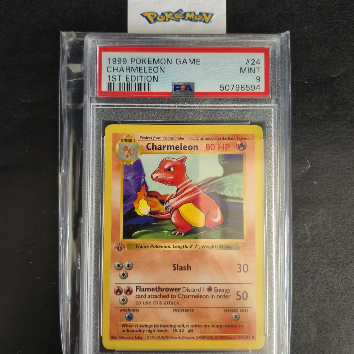 charmeleon pokemon card 1999 Pokémon Card Charmeleon #5 TV Animation Blue Logo 1st Print ENG L01517 –  AGS Collectibles main image 1