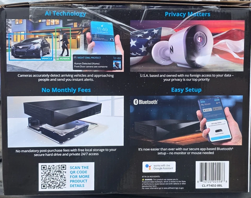 Night Owl 2K HD Wired Security System, 8 Cameras with 2 Way Audio, 2TB Harddrive - Image 4 of 4