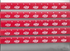 5 PLASTIC RULERS COCA-COLA RULERS  NEW  NEVER DISTRIBUTED    Bin 10