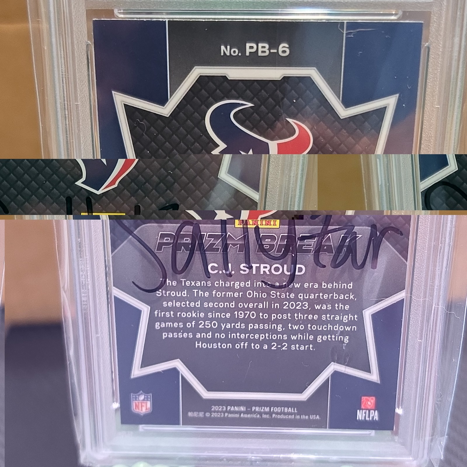2023 Panini Prizm Prizm Break C.J. Stroud RC #PB-6 PSA 10 Texans view 5