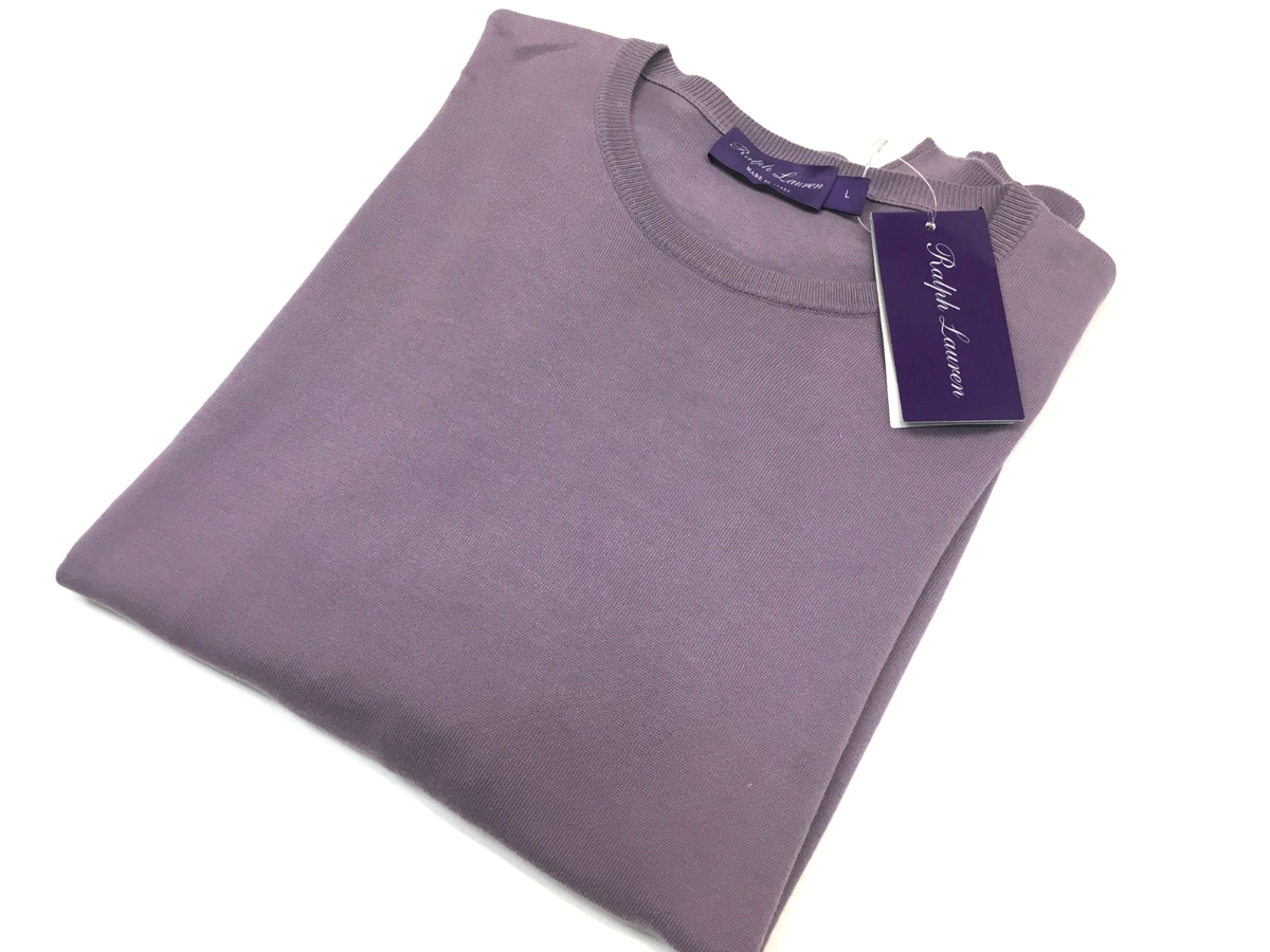 Purple Label Ralph Lauren Cotton Lightweight Crewneck Soft Knit