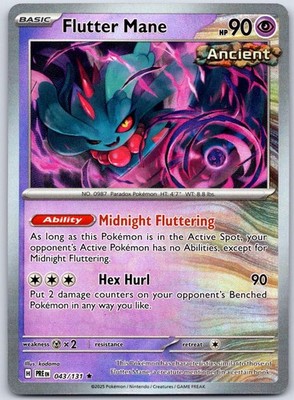 Flutter Mane (Poke Ball Pattern) 043/131 Holo Prismatic Evolutions NM