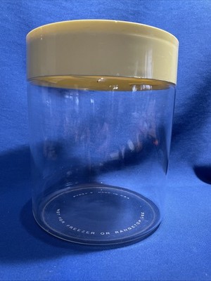 Pyrex See N Stor Lemon Yellow Large Glass Canister with Twist Lid Vintage 1970's