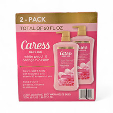 Caress Daily Silk Body Wash White Peach  Orange Blossom - 30 oz 2 Count