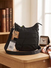 Travelon Anti-Theft Crossbody Bag Black RFID Travel Shoulder Purse NWT